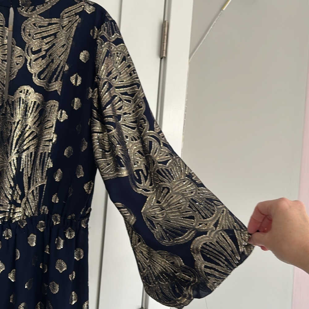 NWT Lilly Pulitzer Joella Silk Dress in True Navy - Picture 10 of 12